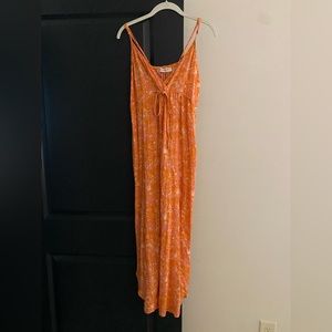 super cute orange maxi dress size small from small boutique
